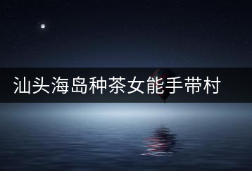 汕頭海島種茶女能手帶村民致富