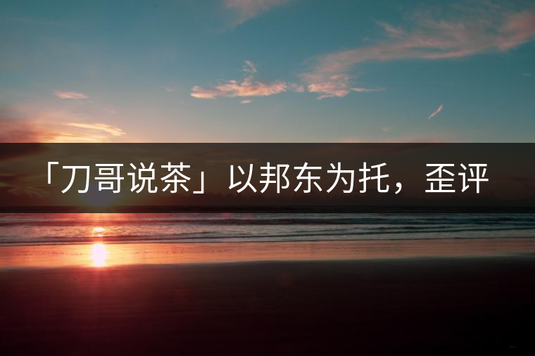 「刀哥說茶」以邦東為托，歪評小戶賽