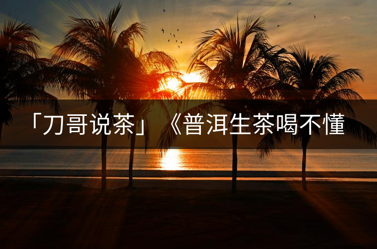 「刀哥說(shuō)茶」《普洱生茶喝不懂定律》