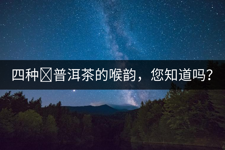 四種?普洱茶的喉韻，您知道嗎？