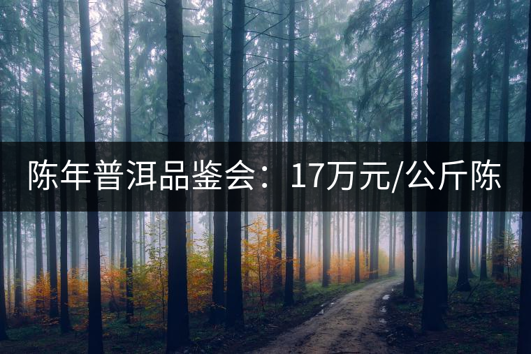 陳年普洱品鑒會(huì):17萬元/公斤陳茶 天月茶城免費(fèi)喝 陳年普洱品鑒會(huì):17萬元/公斤陳茶 天月茶城免費(fèi)喝