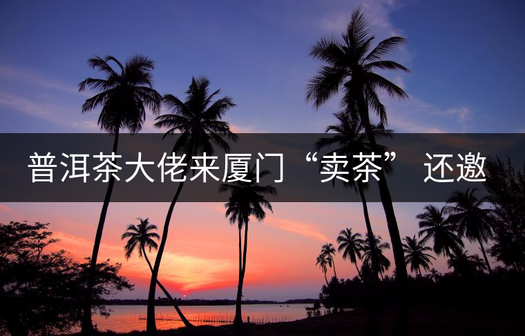 普洱茶大佬來(lái)廈門(mén)“賣(mài)茶” 還邀請(qǐng)證券分析師助陣