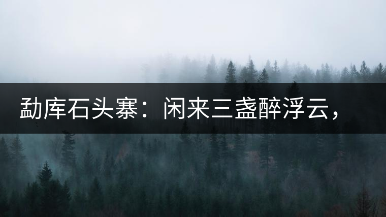 勐庫(kù)石頭寨：閑來(lái)三盞醉浮云，臥聽(tīng)流水弄錚琮