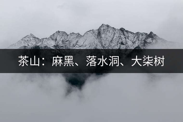 茶山：麻黑、落水洞、大柒樹