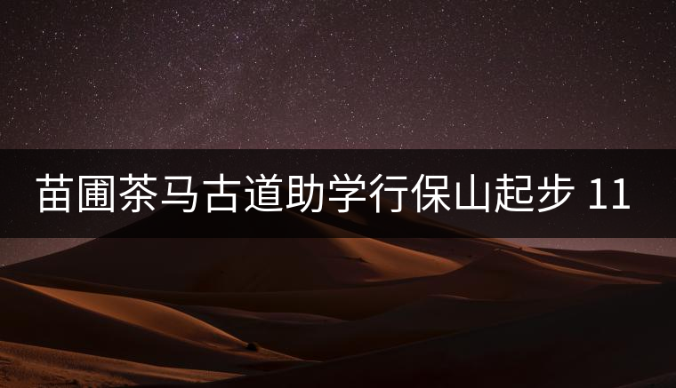 苗圃茶馬古道助學(xué)行保山起步 112名志愿者預(yù)計(jì)籌款100萬 苗圃茶馬古道助學(xué)行保山起步 112名志愿者預(yù)計(jì)籌款100萬