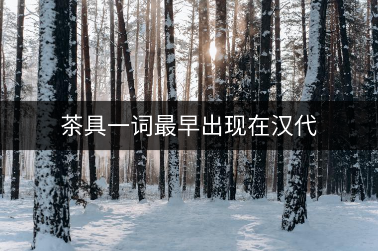 茶具一詞最早出現(xiàn)在漢代 茶具一詞最早出現(xiàn)在漢代