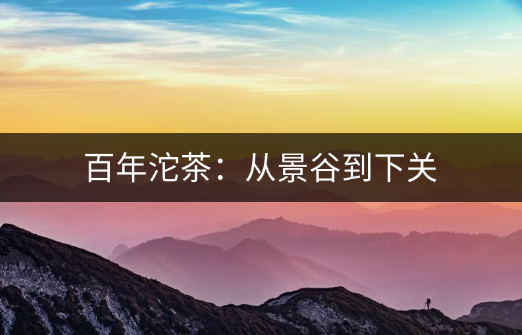百年沱茶:從景谷到下關 百年沱茶:從景谷到下關