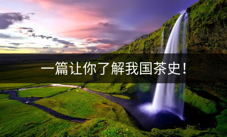 一篇讓你了解我國茶史！