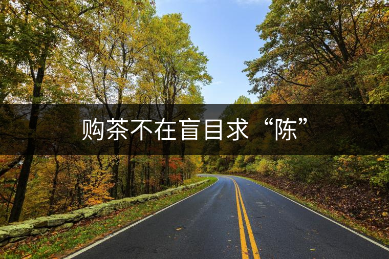 購茶不在盲目求“陳” 購茶不在盲目求“陳”