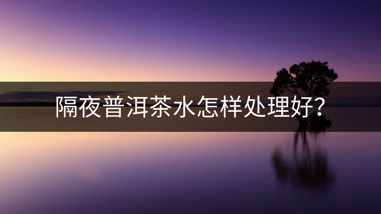 隔夜普洱茶水怎樣處理好？