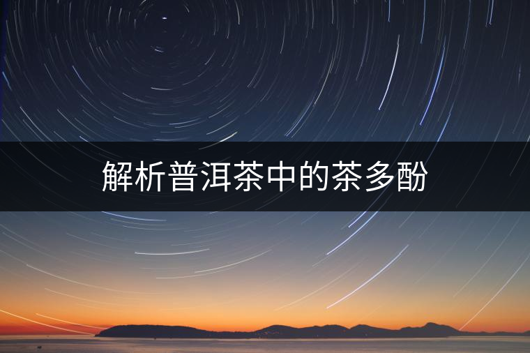 解析普洱茶中的茶多酚