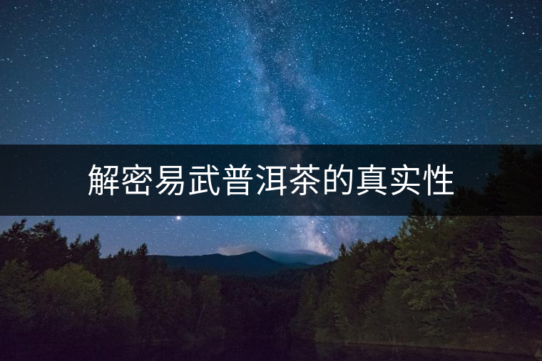 解密易武普洱茶的真實性 解密易武普洱茶的真實性