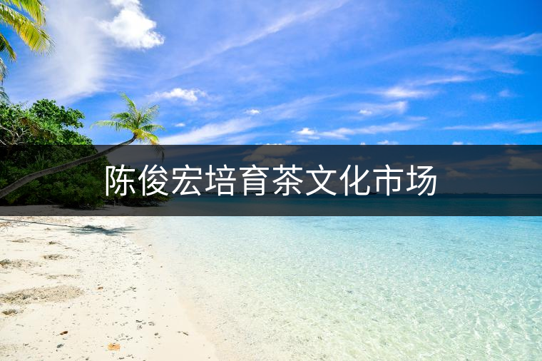 陳俊宏培育茶文化市場 陳俊宏培育茶文化市場