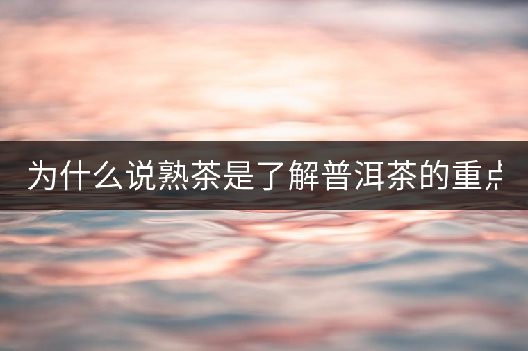 為什么說熟茶是了解普洱茶的重點(diǎn)？