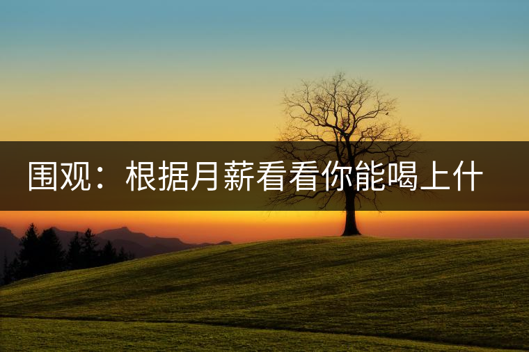 圍觀：根據月薪看看你能喝上什么茶？