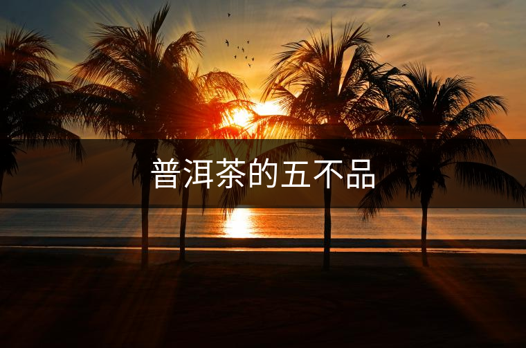 普洱茶的五不品 普洱茶的五不品