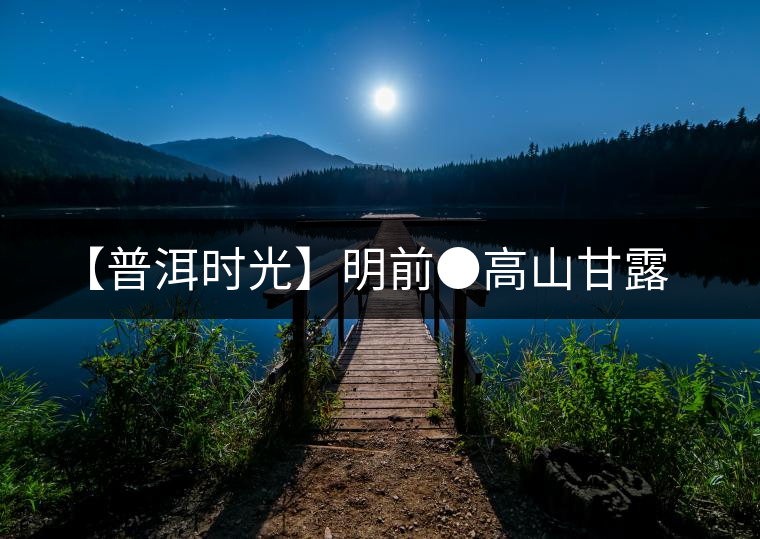 【普洱時光】明前●高山甘露 【普洱時光】明前●高山甘露