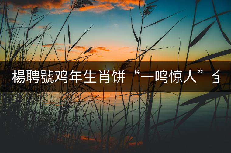 楊聘號(hào)雞年生肖餅“一鳴驚人”全國(guó)上市! 楊聘號(hào)雞年生肖餅“一鳴驚人”全國(guó)上市!