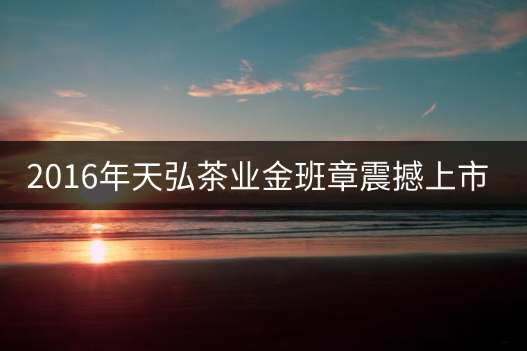 2016年天弘茶業(yè)金班章震撼上市! 2016年天弘茶業(yè)金班章震撼上市!