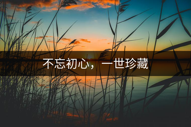 不忘初心，一世珍藏