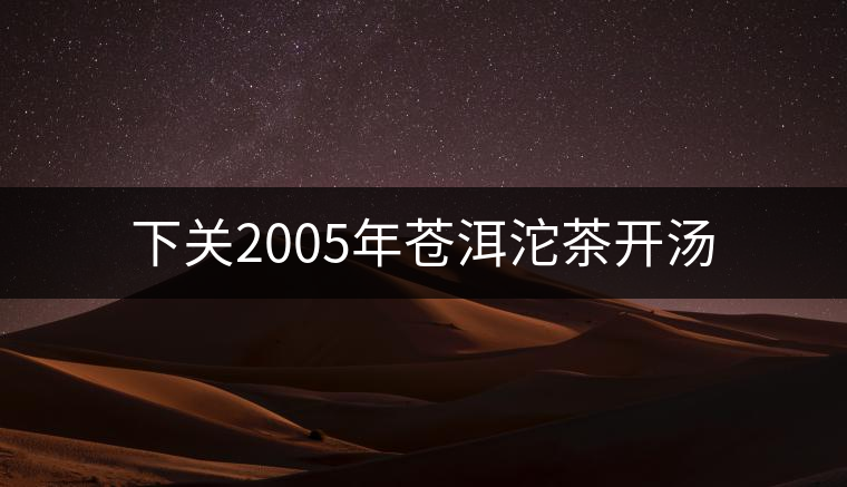 下關2005年蒼洱沱茶開湯 下關2005年蒼洱沱茶開湯