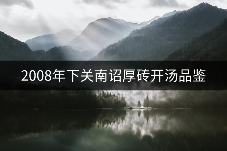 2008年下關南詔厚磚開湯品鑒