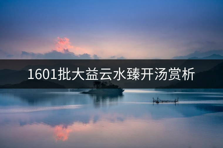 1601批大益云水臻開湯賞析