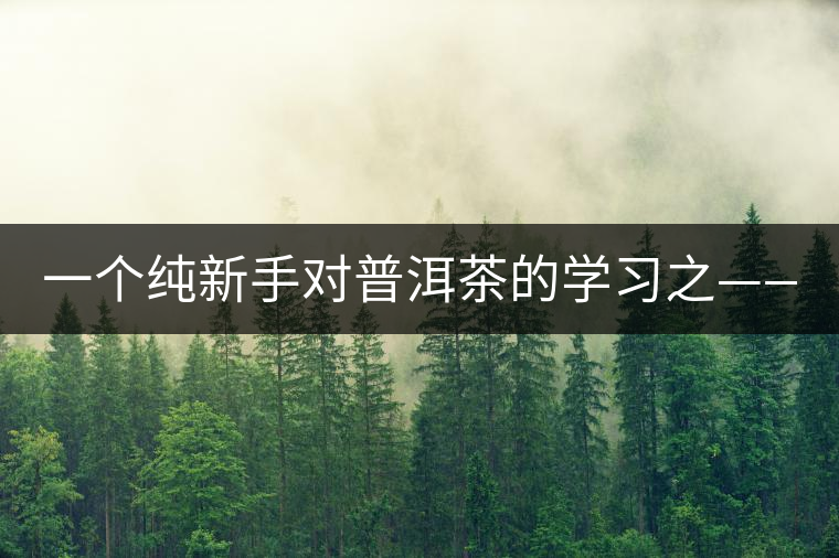 一個(gè)純新手對(duì)普洱茶的學(xué)習(xí)之——【韻】