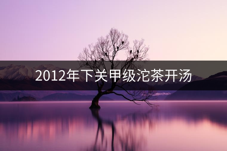 2012年下關甲級沱茶開湯 2012年下關甲級沱茶開湯
