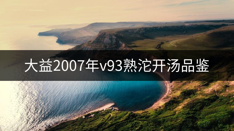 大益2007年v93熟沱開湯品鑒