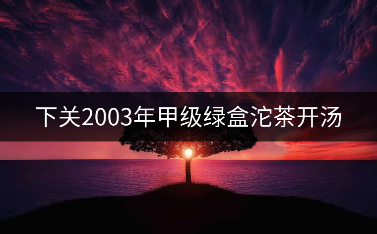 下關(guān)2003年甲級綠盒沱茶開湯 下關(guān)2003年甲級綠盒沱茶開湯