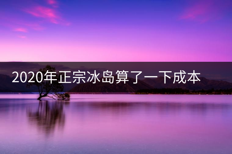 2020年正宗冰島算了一下成本，一般人真消費不起