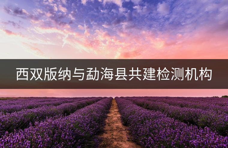 西雙版納與勐?？h共建檢測機構(gòu)