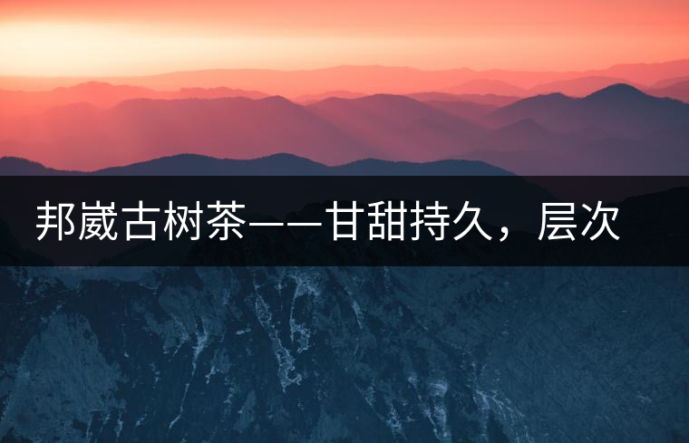 邦崴古樹(shù)茶——甘甜持久，層次鮮明