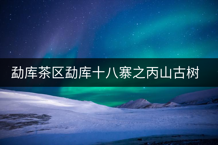 勐庫茶區(qū)勐庫十八寨之丙山古樹茶簡介 勐庫茶區(qū)勐庫十八寨之丙山古樹茶簡介