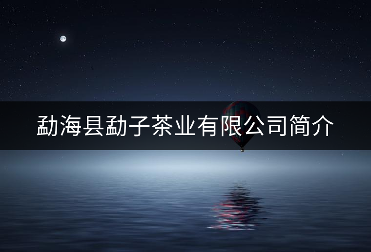 勐海縣勐子茶業(yè)有限公司簡介 勐海縣勐子茶業(yè)有限公司簡介