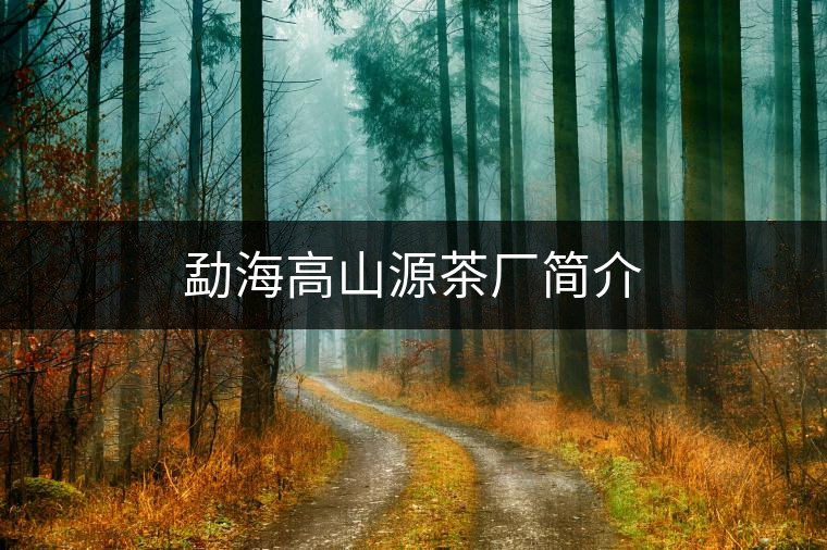 勐海高山源茶廠簡(jiǎn)介 勐海高山源茶廠簡(jiǎn)介