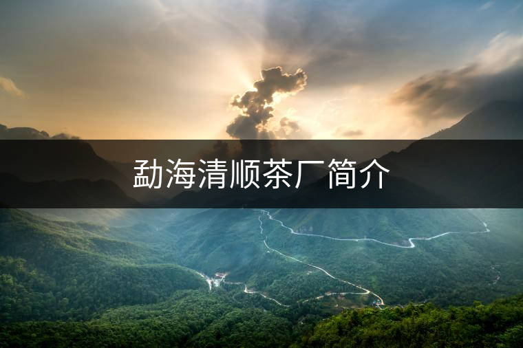 勐海清順茶廠簡介 勐海清順茶廠簡介
