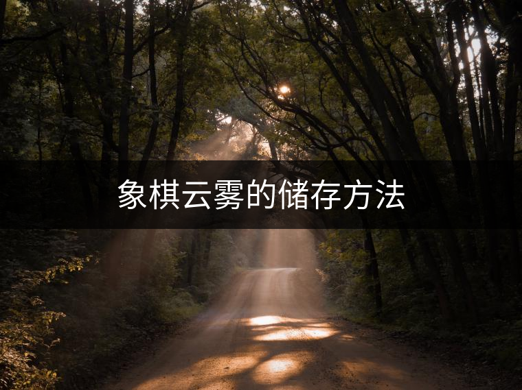 象棋云霧的儲(chǔ)存方法 象棋云霧的儲(chǔ)存方法