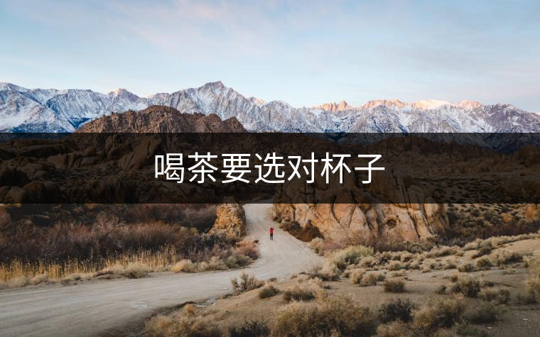 喝茶要選對杯子 喝茶要選對杯子