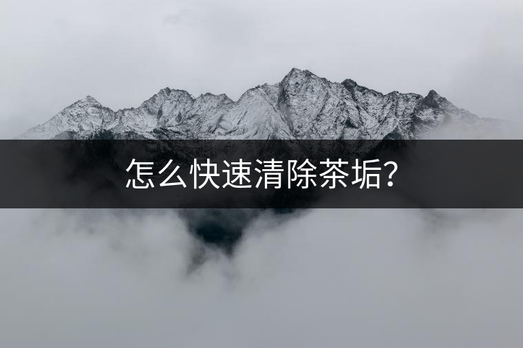 怎么快速清除茶垢？