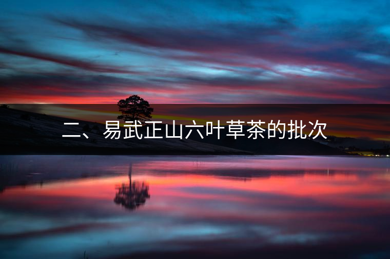 二、易武正山六葉草茶的批次