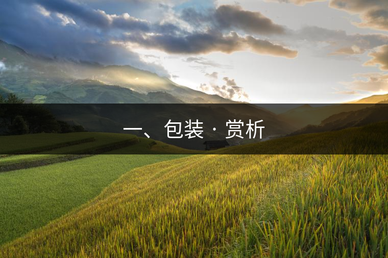 一、包裝 · 賞析