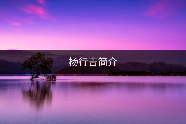 楊行吉簡(jiǎn)介 楊行吉簡(jiǎn)介