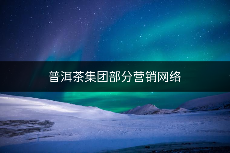 普洱茶集團部分營銷網(wǎng)絡(luò)