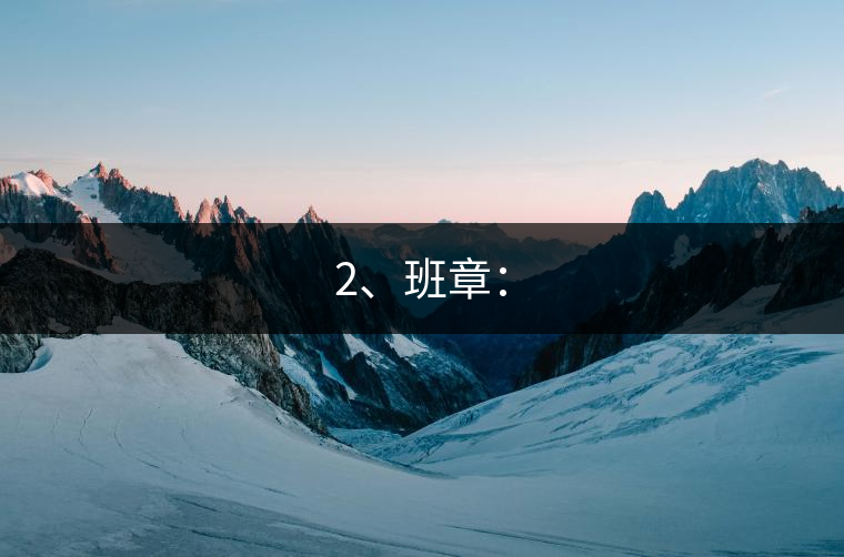 2、班章：