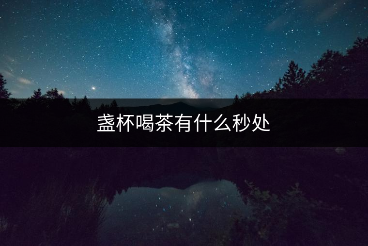 盞杯喝茶有什么秒處 盞杯喝茶有什么秒處